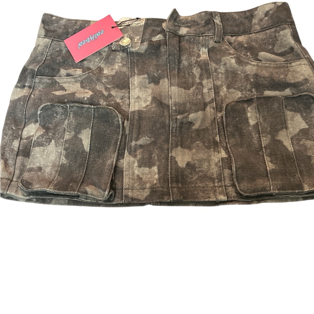 Edikted Cargo Mini Skirt Brown Tan Casual